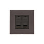 Winchester Range Matt Bronze Switches & Sockets, W09 - 2 Gang CAT6 by Heritage Brass By M-Marcus