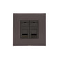 Winchester Range Matt Bronze Switches & Sockets, W09 - 2 Gang RJ45 by Heritage Brass By M-Marcus