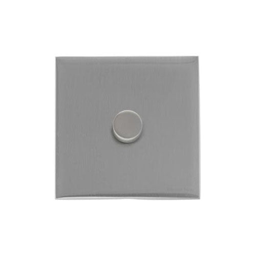 Winchester Range Satin Chrome Silk Switches & Sockets, W35 - 1 Gang Dimmer 400 watts (Compatible with halogen/ incandescent bulbs) by Heritage Brass By M-Marcus