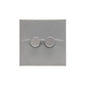 Winchester Range Satin Chrome Silk Switches & Sockets, W35 - 2 Gang Dimmer 400 watts (Compatible with halogen/ incandescent bulbs) by Heritage Brass By M-Marcus