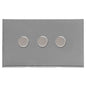 Winchester Range Satin Chrome Silk Switches & Sockets, W35 - 3G Multi Location Secondary Dimmer by Heritage Brass By M-Marcus