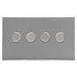 Winchester Range Satin Chrome Silk Switches & Sockets, W35 - 4G Multi Location Secondary Dimmer by Heritage Brass By M-Marcus