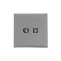 Winchester Range Satin Chrome Silk Switches & Sockets, W35 - TV/FM Diplexed Socket by Heritage Brass By M-Marcus