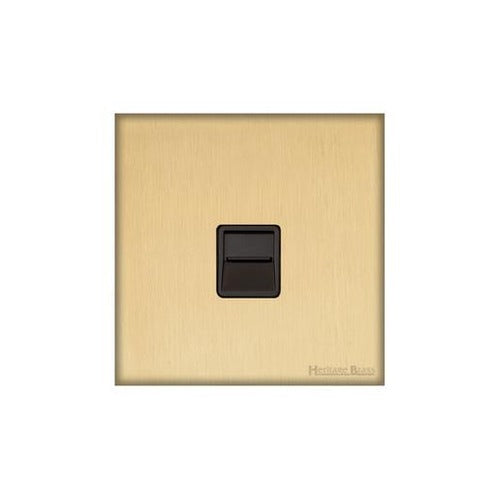 Windsor Range Matt Brass Switches & Sockets, WN40 - 2 Gang Master Line Socket by Heritage Brass By M-Marcus