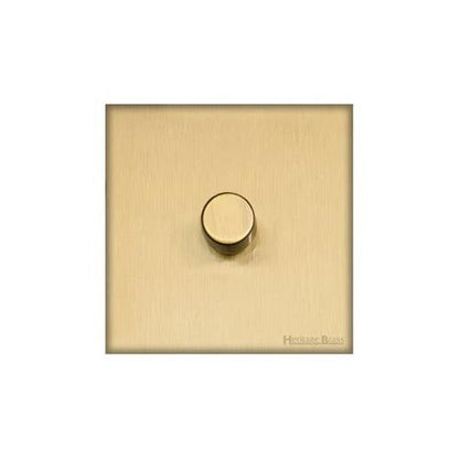 Windsor Range Matt Brass Switches & Sockets, WN40 - 1 Gang TED Dimmer (Compatible with LED Lamps) by Heritage Brass By M-Marcus
