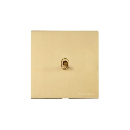 Windsor Range Matt Brass Switches & Sockets, WN40 - 1 Gang Intermediate Stockholm Toggle by Heritage Brass By M-Marcus