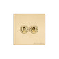 Winchester Range Satin Brass Switches & Sockets, W44 - 2 Gang Toggle Switch by Heritage Brass By M-Marcus