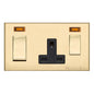 Winchester Range Satin Brass Switches & Sockets, W44 - 45A Cooker Unit + 13A Socket by Heritage Brass By M-Marcus