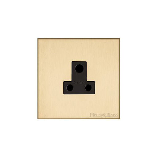 Winchester Range Satin Brass Switches & Sockets, W44 - 5 Amp 3 Round Pin Socket by Heritage Brass By M-Marcus