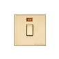 Winchester Range Satin Brass Switches & Sockets, W44 - 20A Double Pole Switch with Neon by Heritage Brass By M-Marcus