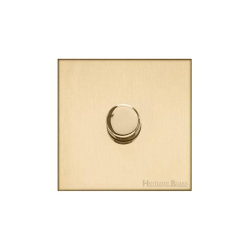 Winchester Range Satin Brass Switches & Sockets, W44 - 1 Gang Dimmer 400 watts (Compatible with halogen/ incandescent bulbs) by Heritage Brass By M-Marcus