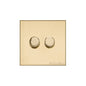 Winchester Range Satin Brass Switches & Sockets, W44 - 2G Multi Location Secondary Dimmer by Heritage Brass By M-Marcus