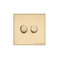 Winchester Range Satin Brass Switches & Sockets, W44 - 2 Gang TED Dimmer (Compatible with LED Lamps) by Heritage Brass By M-Marcus