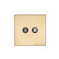 Winchester Range Satin Brass Switches & Sockets, W44 - TV/Satellite Socket by Heritage Brass By M-Marcus