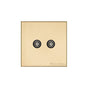 Winchester Range Satin Brass Switches & Sockets, W44 - 2 Gang TV Coaxial Socket by Heritage Brass By M-Marcus