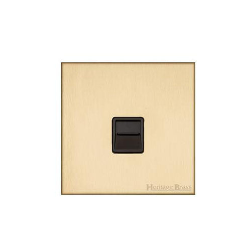 Winchester Range Satin Brass Switches & Sockets, W44 - 1 Gang Master Line Socket by Heritage Brass By M-Marcus