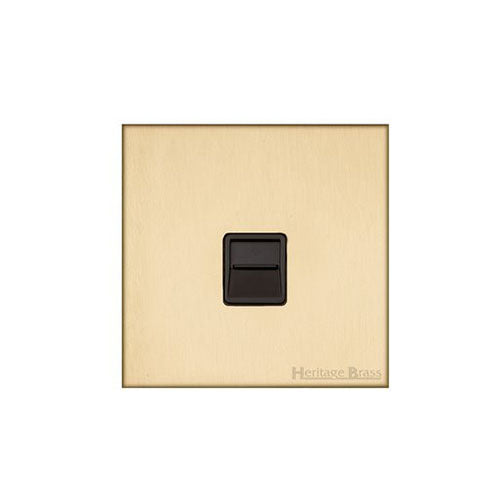 Winchester Range Satin Brass Switches & Sockets, W44 - 1 Gang Secondary Line Socket by Heritage Brass By M-Marcus