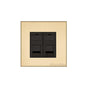 Winchester Range Satin Brass Switches & Sockets, W44 - 2 Gang Master Line Socket by Heritage Brass By M-Marcus