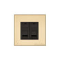 Winchester Range Satin Brass Switches & Sockets, W44 - 2 Gang CAT6 by Heritage Brass By M-Marcus
