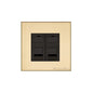 Winchester Range Satin Brass Switches & Sockets, W44 - 2 Gang RJ45 by Heritage Brass By M-Marcus
