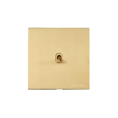 Winchester Range Satin Brass Switches & Sockets, W44 - 1 Gang Stockholm Toggle by Heritage Brass By M-Marcus