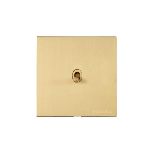 Winchester Range Satin Brass Switches & Sockets, W44 - 1 Gang Stockholm Toggle by Heritage Brass By M-Marcus