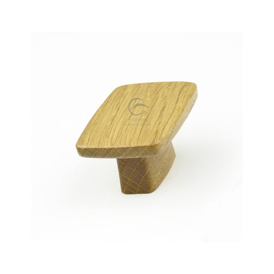 Wooden Cabinet Knob Square Quattro by M Marcus - Heritage Brass