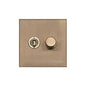 Winchester Range Antique Brass Switches & Sockets, W91 - 2G Mixed Toggle Dimmer Switch 1xToggle 1xTED by Heritage Brass By M-Marcus