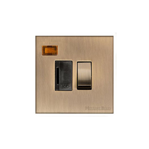 Winchester Range Antique Brass Switches & Sockets, W91 - Switched Spur with Neon (13 Amp) by Heritage Brass By M-Marcus