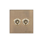 Winchester Range Antique Brass Switches & Sockets, W91 - 2 Gang Toggle Switch by Heritage Brass By M-Marcus