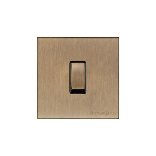 Winchester Range Antique Brass Switches & Sockets, W91 - 1 Gang Intermediate Rocker Switch by Heritage Brass By M-Marcus