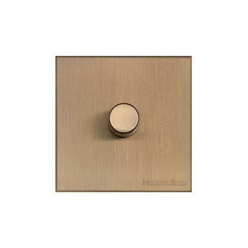 Winchester Range Antique Brass Switches & Sockets, W91 - 1 Gang Dimmer 250 watts (Compatible with halogen/ incandescent bulbs) by Heritage Brass By M-Marcus