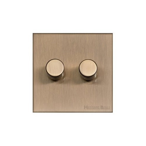 Winchester Range Antique Brass Switches & Sockets, W91 - 2G Multi Location Primary Dimmer by Heritage Brass By M-Marcus