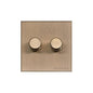 Winchester Range Antique Brass Switches & Sockets, W91 - 2G Multi Location Primary Dimmer by Heritage Brass By M-Marcus