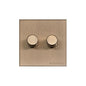 Winchester Range Antique Brass Switches & Sockets, W91 - 2 Gang TED Dimmer (Compatible with LED Lamps) by Heritage Brass By M-Marcus