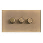 Winchester Range Antique Brass Switches & Sockets, W91 - 3G Multi Location Secondary Dimmer by Heritage Brass By M-Marcus