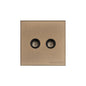 Winchester Range Antique Brass Switches & Sockets, W91 - TV/FM Diplexed Socket by Heritage Brass By M-Marcus