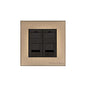 Winchester Range Antique Brass Switches & Sockets, W91 - 2 Gang Master Line Socket by Heritage Brass By M-Marcus