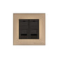Winchester Range Antique Brass Switches & Sockets, W91 - 2 Gang CAT6 by Heritage Brass By M-Marcus