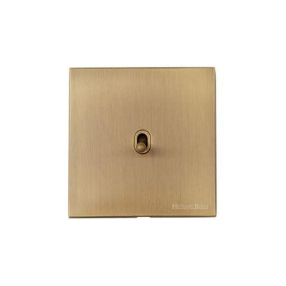Winchester Range Antique Brass Switches & Sockets, W91 - 1 Gang Intermediate Stockholm Toggle by Heritage Brass By M-Marcus