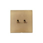 Winchester Range Antique Brass Switches & Sockets, W91 - 2 Gang Stockholm Toggle by Heritage Brass By M-Marcus