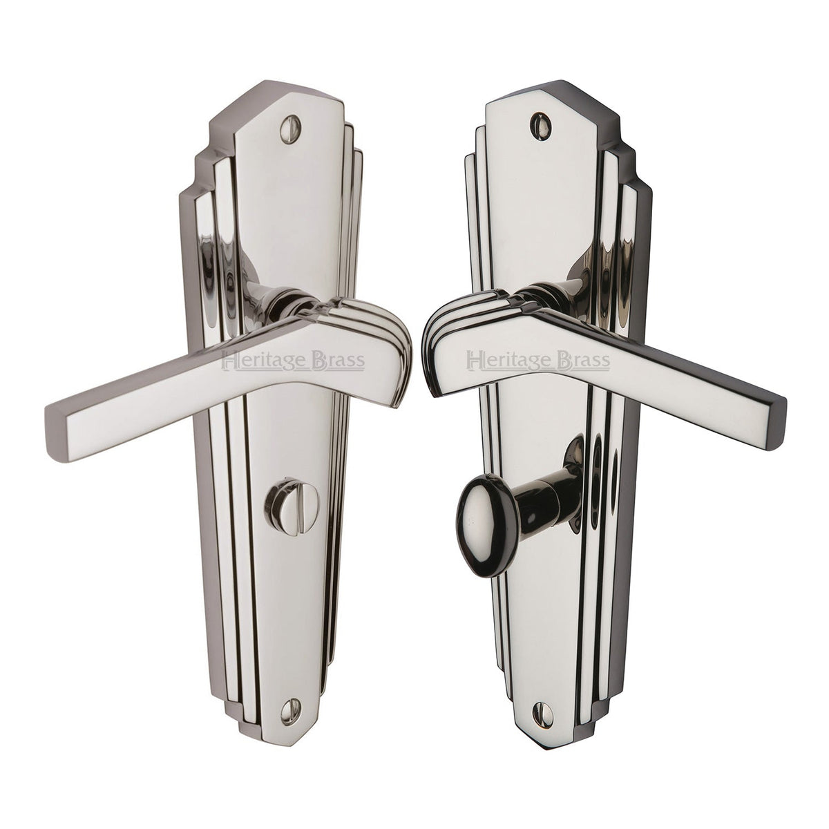Waldorf Door Handle on Plate by M Marcus - Heritage Brass