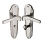 Waldorf Door Handle on Plate by M Marcus - Heritage Brass
