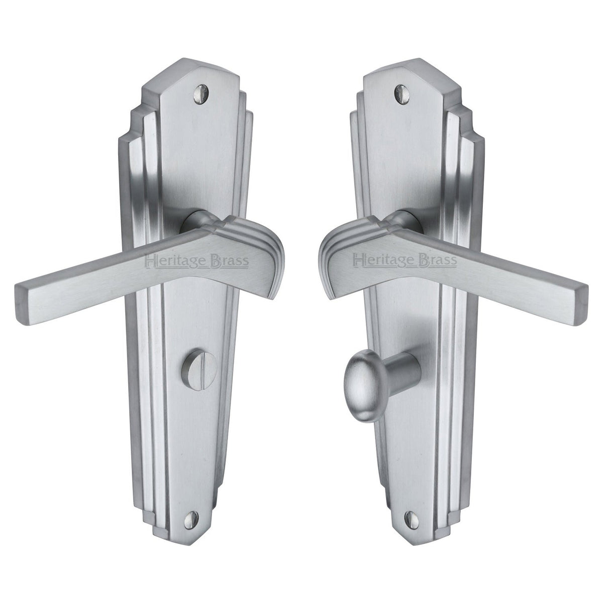 Waldorf Door Handle on Plate by M Marcus - Heritage Brass