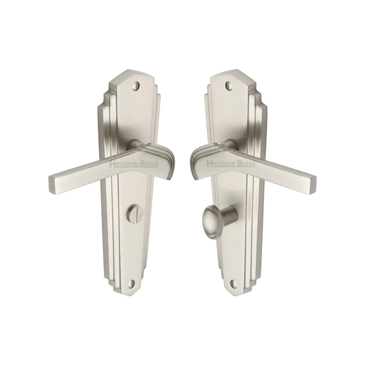 Waldorf Door Handle on Plate by M Marcus - Heritage Brass