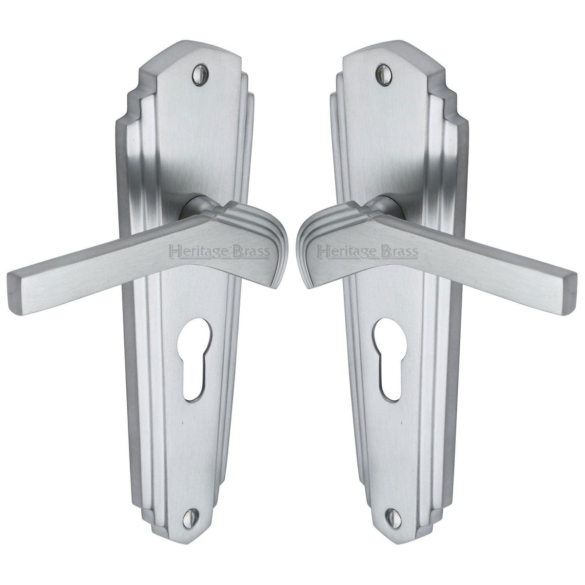 Waldorf Door Handle on Plate by M Marcus - Heritage Brass