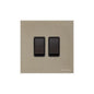 Windsor Range Aged Pewter Switches & Sockets, WAP - 2 Gang Rocker Switch by Heritage Brass By M-Marcus