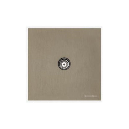 Windsor Range Aged Pewter Switches & Sockets, WAP - 1 Gang Non-Isolated TV Coaxial Socket by Heritage Brass By M-Marcus