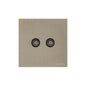 Windsor Range Aged Pewter Switches & Sockets, WAP - 2 Gang TV Coaxial Socket by Heritage Brass By M-Marcus