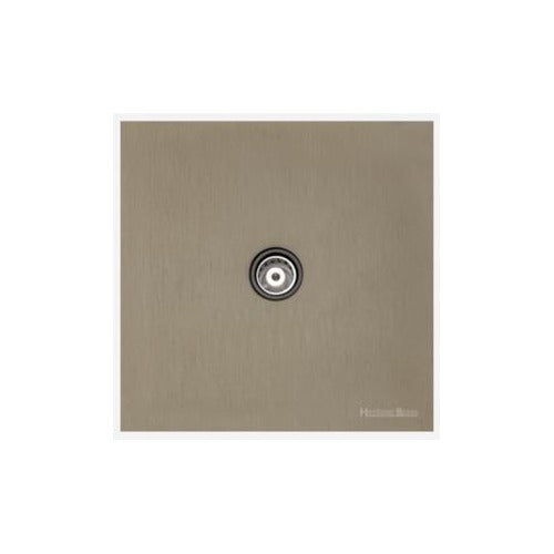 Windsor Range Aged Pewter Switches & Sockets, WAP - 1 Gang Isolated TV Coaxial Socket by Heritage Brass By M-Marcus